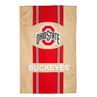 Ohio State Buckeyes Burlap Flag - 28" x 44"
