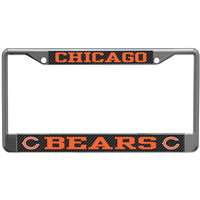 Chicago Bears Metal License Plate Frame - Carbon Fiber