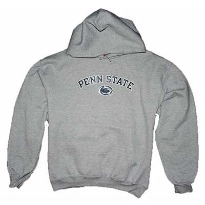 Penn State Logo Hooded Sweatshirt By Champion - Oxford Grey Hoody