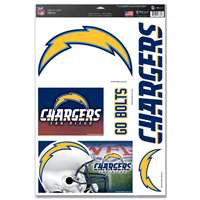 San Diego Chargers Ultra Decal Set - 11'' X 17''