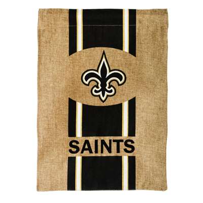 New Orleans Saints Burlap Flag - 12.5" x 18"