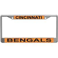 Cincinatti Bengals Metal Inlaid Acrylic License Plate Frame