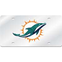 Miami Dolphins Logo Mirrored License Plate