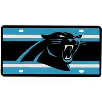 Carolina Panthers Full Color Super Stripe Inlay License Plate