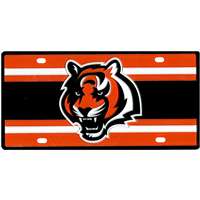 Cincinnati Bengals Full Color Super Stripe Inlay License Plate