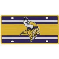 Minnesota Vikings Full Color Super Stripe Inlay License Plate
