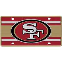 San Francisco 49ers Full Color Super Stripe Inlay License Plate