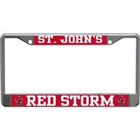 Saint John's Red Storm Metal License Plate Frame w/Domed Acrylic