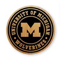 Michigan Wolverines Alderwood Coasters - Set of 4