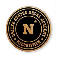Navy Midshipmen Alderwood Coasters - Set of 4 - N w/ Star