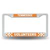 Tennessee Volunteers White Plastic License Plate Frame