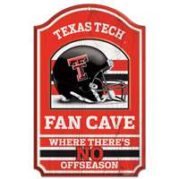 Texas Tech Red Raiders Fan Cave Wood Sign