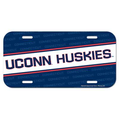 UConn Huskies Plastic License Plate - Uconn Huskies