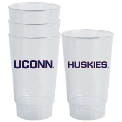 Uconn Huskies Plastic Tailgate Cups - Set of 4