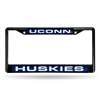 UConn Huskies Inlaid Acrylic Black License Plate Frame