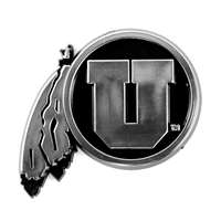 Utah Utes Chrome Plastic Auto Emblem