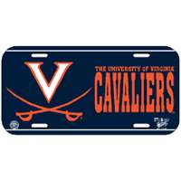 Virginia Cavaliers Plastic License Plate
