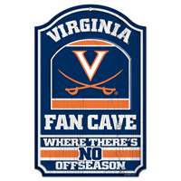 Virginia Cavaliers Fan Cave Wood Sign