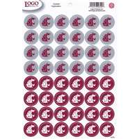 Washington State Cougars Small Stickers Set - 48 Stickers