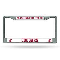 Washington State Cougars Metal License Plate Frame - White Insets