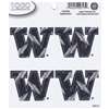 Washington Huskies Logo Decal Sheet - Diamond Plate - 4 Decals