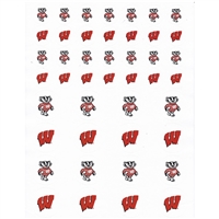 Wisconsin Badgers Small Sticker Sheet - 2 Sheets