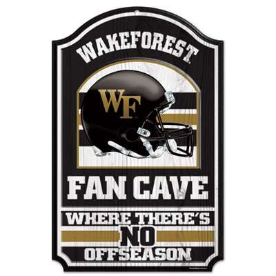 Wake Forest Demon Deacons Fan Cave Wood Sign