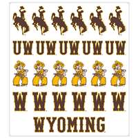 Wyoming Cowboys Multi-Purpose Vinyl Sticker Sheet