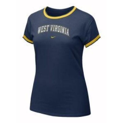 West Virginia Women's Nike Fancy Tissue Ringer Top