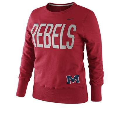 Nike Mississippi Rebels Women's Classic Fleece Crew Sweatshirt