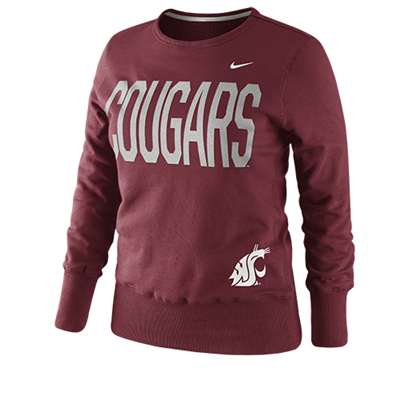 Nike Washington State Cougars Women's Classic Fleece Crew Sweatshirt