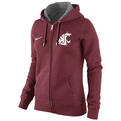 Nike Washington State Cougars Women's Full Zip Hooded Sweathshirt
