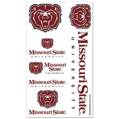 Missouri State University Bears Temporary Tattoos