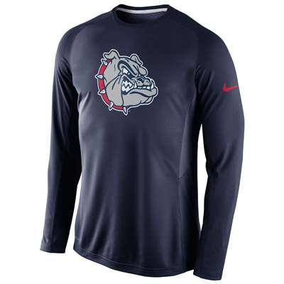 Nike Gonzaga Bulldogs Long Sleeve Disruption Shooting Shirt