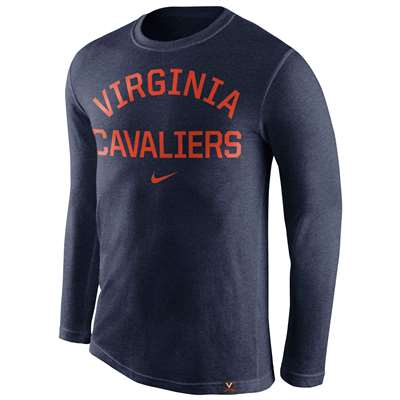 Nike Virginia Cavaliers Tri-Blend Long Sleeve Conviction Crew Shirt