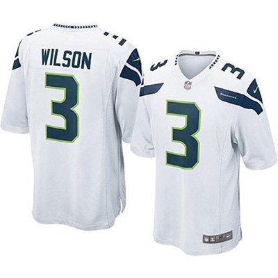 Nike Seattle Seahawks Russell Wilson Game Jersey - White #3