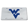 West Virginia Inlaid Acrylic License Plate - Silver Mirror Background