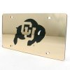 Colorado Buffaloes Inlaid Acrylic License Plate - Gold