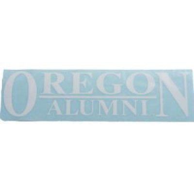Oregon 3"x10" Alumni Transfer Decal - White