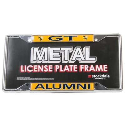 Georgia Tech Yellow Jackets Alumni Metal License Plate Frame W/domed Insert