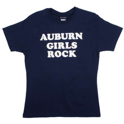 Auburn T-shirt By Champion - Auburn Girls Rock - Navy
