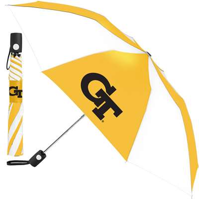 Large 42" umbrella that collapses small enough to fit in a small bag or purse. Officially licensed bold team color and logos.