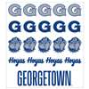 Georgetown Hoyas Multi-Purpose Vinyl Sticker Sheet