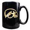 Iowa Hawkeyes 15oz Black Ceramic Mug