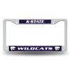 Kansas State Wildcats White Plastic License Plate Frame
