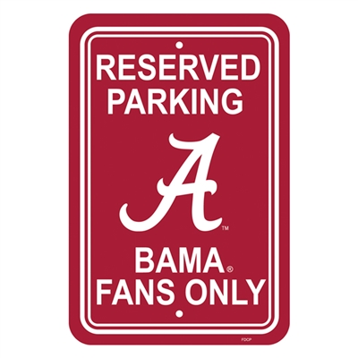 Alabama Crimson Tide Parking Sign - Plastic