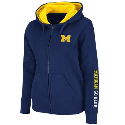 Michigan Wolverines Womens Full Zip Titan Fleece Hooded Sweatshirt