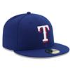 Texas Rangers New Era 5950 Fitted Hat - Game - Royal