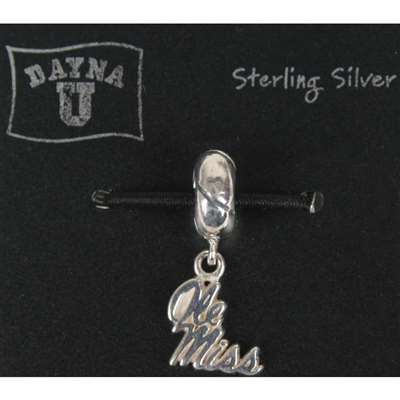 Mississippi Ole Miss Rebels Sterling Silver Charm Bead