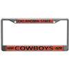 Oklahoma State Cowboys Metal License Plate Frame w/Domed Acrylic